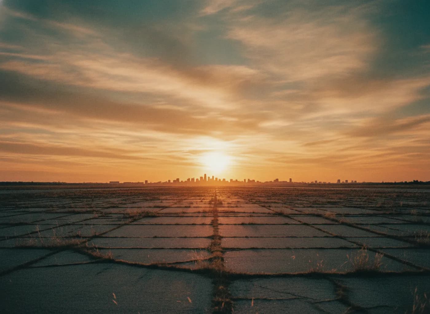 Filming location Bader Field, a vast open airfield with the Atlantic City skyline beyond